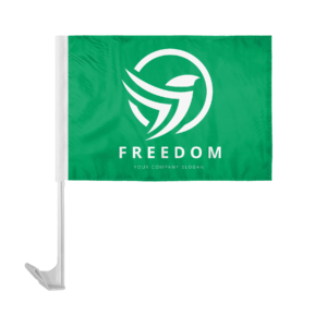 Semi Premium Stock Blank Car Flags with Pole1