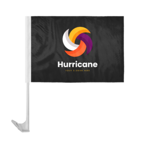Semi Premium Stock Blank Car Flags with Pole1