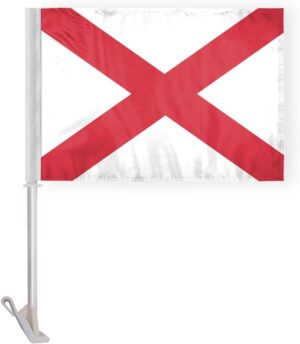 Alabama State Car Window Flag 12x16 Inch