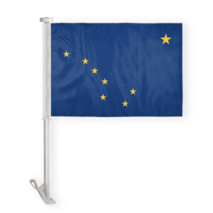 Alaska State Car Window Flag 10.5x15 inch