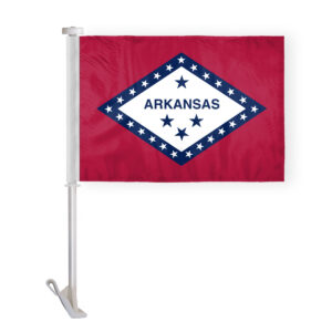 Arkansas State Car Window Flag 10.5x15 inch