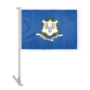 Connecticut State Car Window Flag 10.5x15 inch