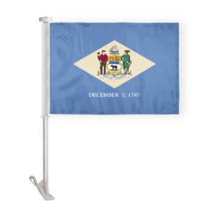 Delaware State Car Window Flag 10.5x15 inch