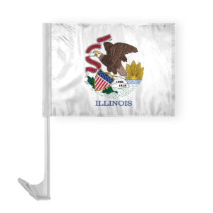 Illinois State Car Window Flag 12x16 Inch