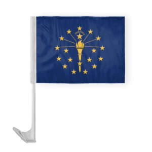 Indiana State Car Window Flag 12x16 Inch