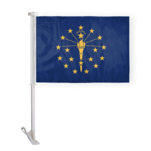Indiana State Car Window Flag 10.5x15 inch