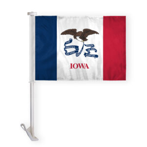 Iowa State Car Window Flag 10.5x15 inch