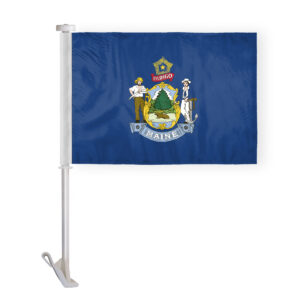 Maine State Car Window Flag 10.5x15 inch