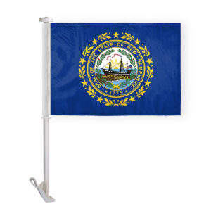 New Hampshire State Car Window Flag 10.5x15 inch
