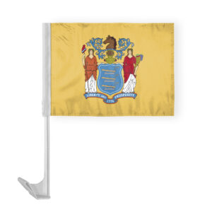 New Jersey State Car Window Flag 12x16 Inch