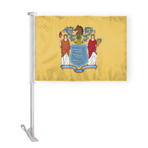 New Jersey State Car Window Flag 10.5x15 inch
