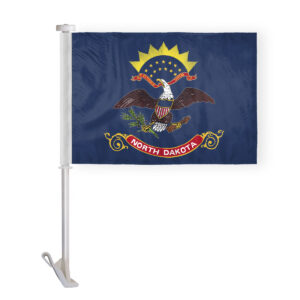 North Dakota State Car Window Flag 10.5×15 Inch