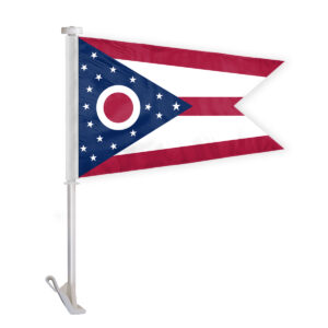 Ohio State Car Window Flag 10.5x15 inch