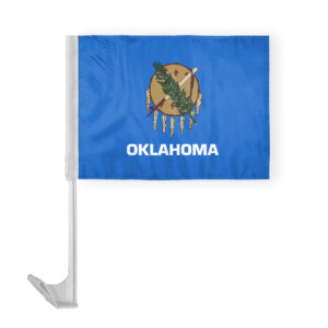 Oklahoma State Car Window Flag 12x16 Inch