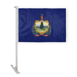 Vermont State Car Window Flag 10.5x15 inch