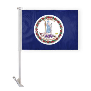 Virginia State Car Window Flag 10.5x15 inch
