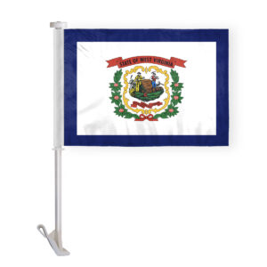 West Virginia State Car Window Flag 10.5x15 inch
