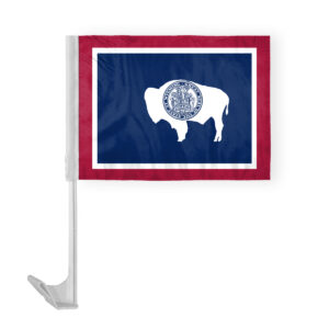 Wyoming State Car Window Flag 12x16 Inch