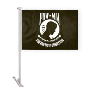 12x16 inch US POW MIA Black and White Military Car Flag