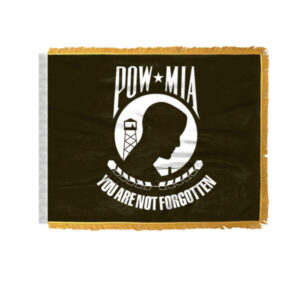 4x6 US POW MIA Black and White Military Car Ceremonial Antenna Flag