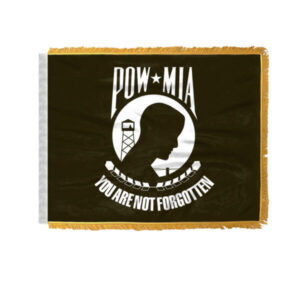 12x18 inch US POW MIA Black and White Military Car Ceremonial Antenna Flag