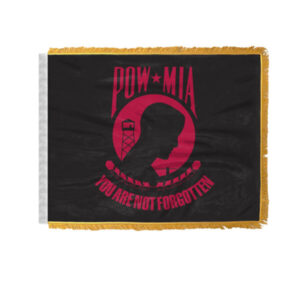 4x6 inch US POW MIA Red and Black Military Car Ceremonial Antenna Flag