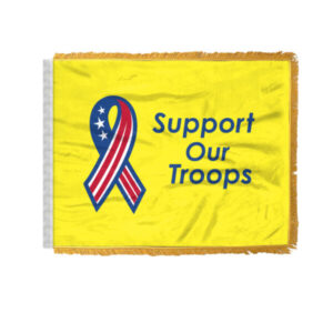 4x6 US Military Yellow support our Troops Car Ceremonial Antenna Flag