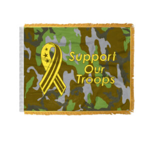 4x6 US Support our Troops Camouflage Military Car Ceremonial Antenna Flag