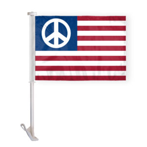 American Peace Car Flag 10.5x15 inch