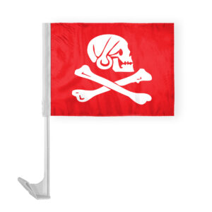 Display your support for Pirate Henry Every with our vibrant 12x16 inch car flag. Made from durable polyester and mounted on a 17-inch flex pole