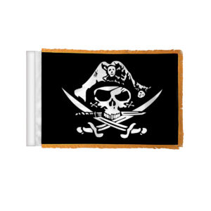Pirate Deadmans Chest Tricorner Antenna Flag For Cars