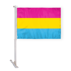 Pansexual Pride Car Window Flag 10.5×15 inch