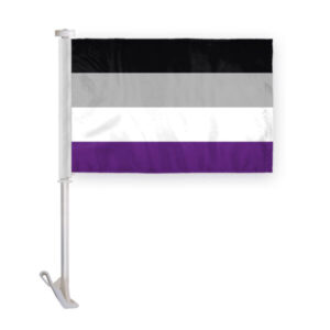 Asexual Pride Car Window Flag 10.5x15 inch