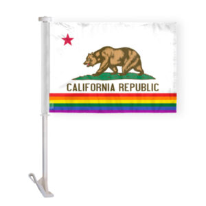 California Pride Car Window Flag - 10.5x15 inch
