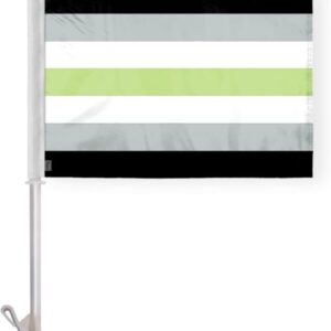 Agender Pride Car Window Flag 10.5x15 inch