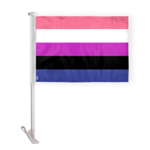 Genderfluid Pride Car Window Flag 10.5x15 inch
