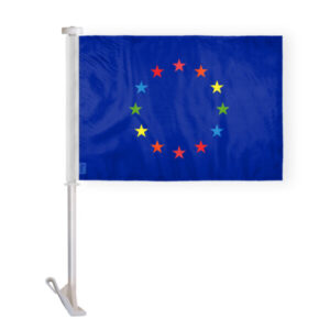 Gay European Car Window Flag 10.5×15 inch